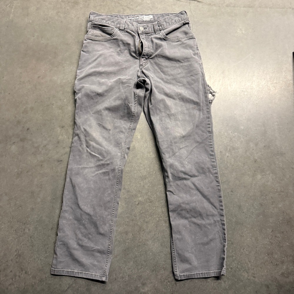 Carhartt Mens 32x32 Relaxed Fit Rugged Flex Work Pants Gray BN2517-M Distressed